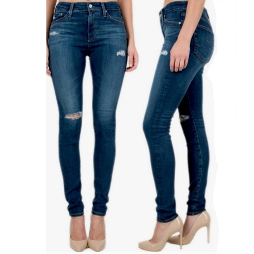 AG Adriano Goldschmied Farrah High Rise Skinny Jeans AG-ed Denim 8 Years Wander